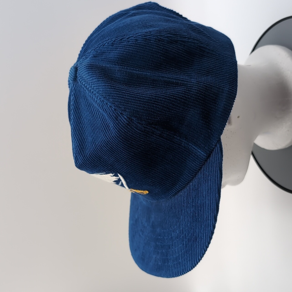 The Krystal| NWT Vintage NHL Buffalo Sabres Blue Corduroy Sports Cap Snap Back - Picture 7 of 12